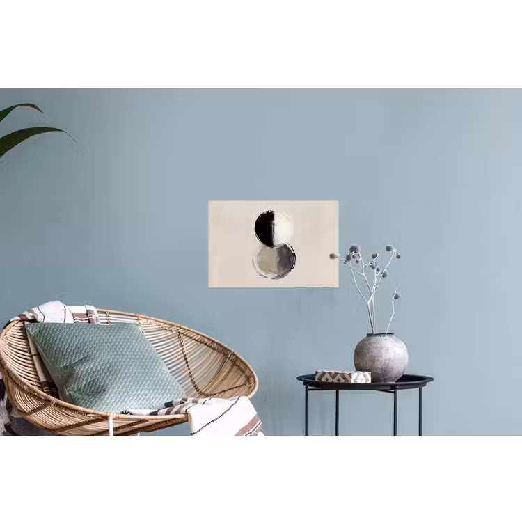 Cirkels - Strepen - Minimalistisch - Zwart Muursticker klein -plant