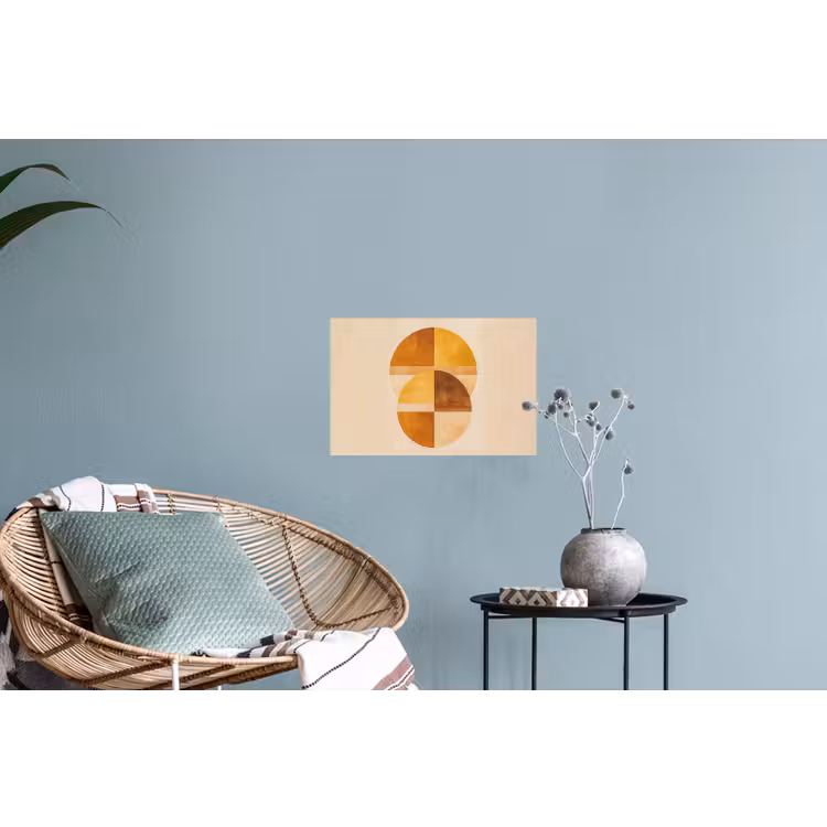 Cirkels - Geel - Minimalistisch Muursticker klein -plant