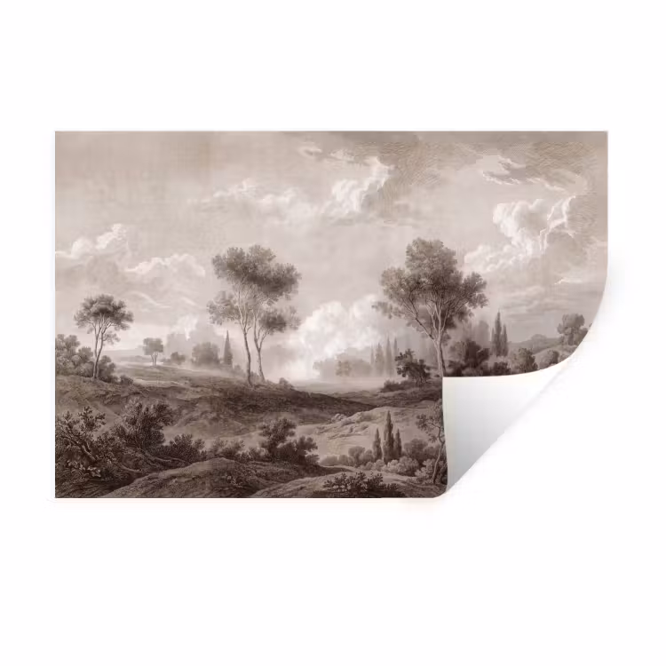 Klassiek - Landschap - Neutraal Muursticker klein -3d