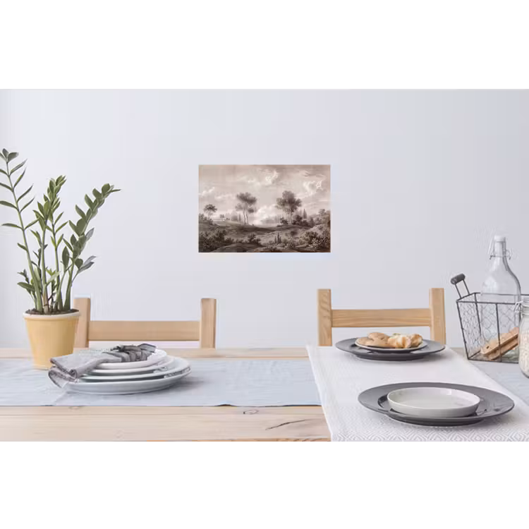 Klassiek - Landschap - Neutraal Muursticker klein -eettafel