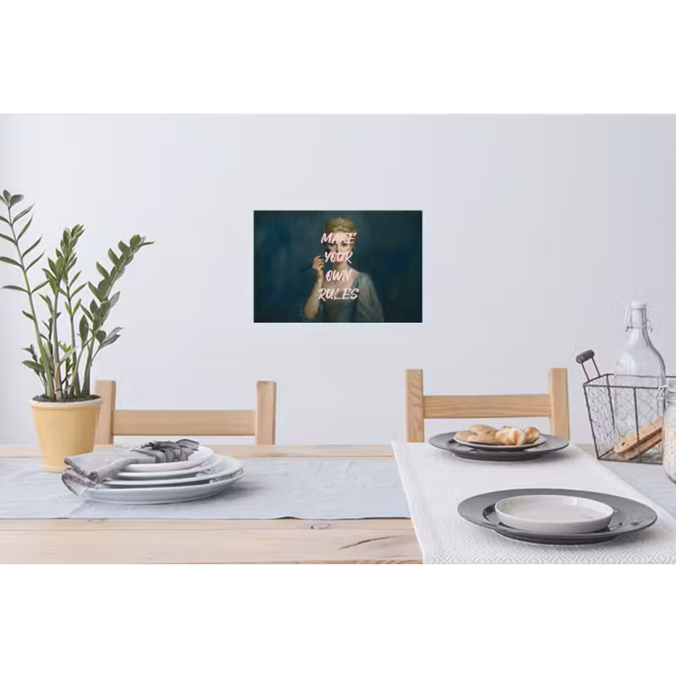 Klassiek - Sierlijk - Roze Muursticker klein -eettafel