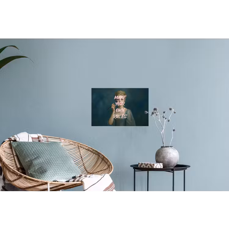 Klassiek - Sierlijk - Roze Muursticker klein -plant