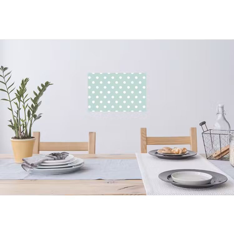 Klassiek - Polka - Groen Muursticker klein 286 -eettafel