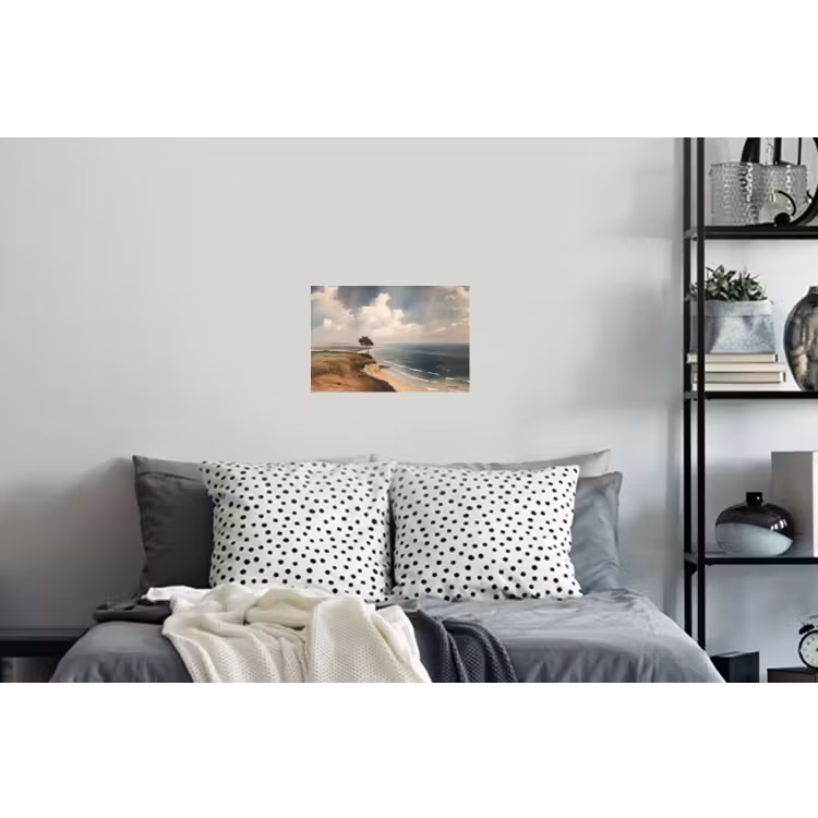 Klif - Zee - Boom Muursticker klein -slaapkamer
