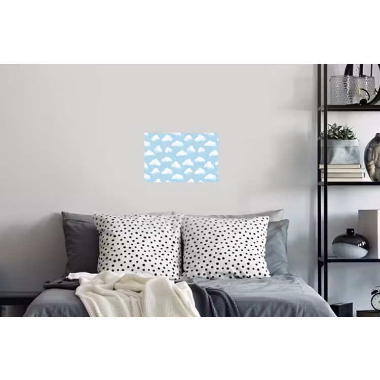 Wolken - Illustratie - Blauw Muursticker klein 286 -slaapkamer