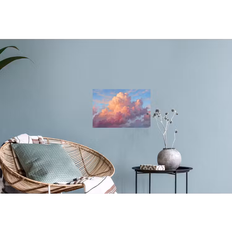 Wolken - Lucht - Natuur - Abstract - Kleurrijk Muursticker klein -plant