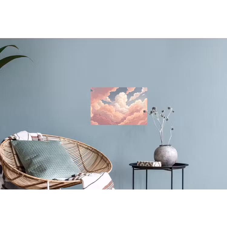 Wolken - Lucht - Natuur - Pastel - Roze Muursticker klein -plant