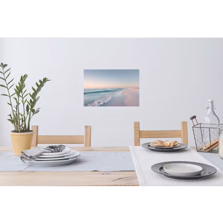 Kustlijn - Pastel - water Muursticker klein -eettafel