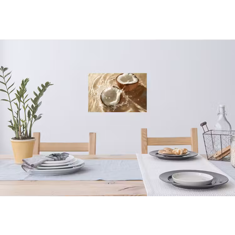 Kokosnoot - Water - Beige - Spetters Muursticker klein -eettafel