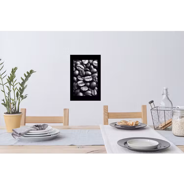 Koffiebonen - Zwart - Vintage Muursticker klein -eettafel