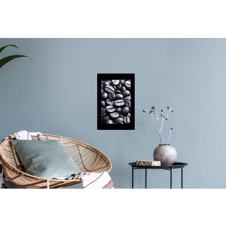 Koffiebonen - Zwart - Vintage Muursticker klein -plant