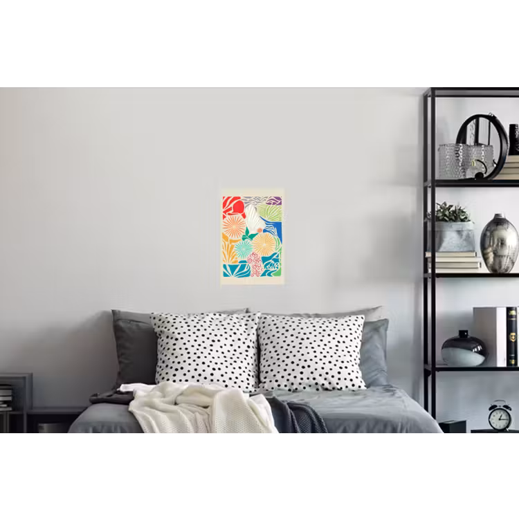 Kleurrijk - Abstract - Bloemen - Patronen Muursticker klein -slaapkamer