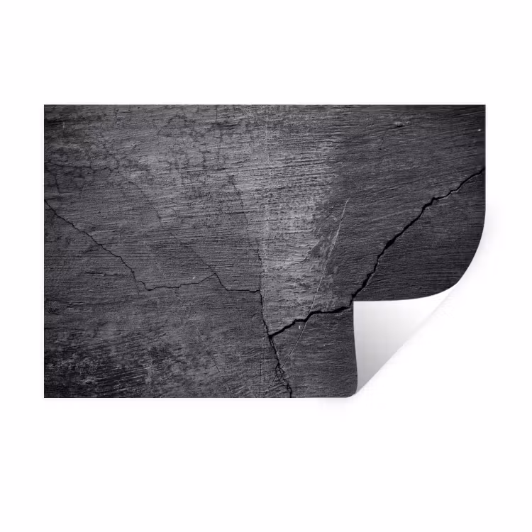 Beton - Zwart - Scheur Muursticker klein -3d
