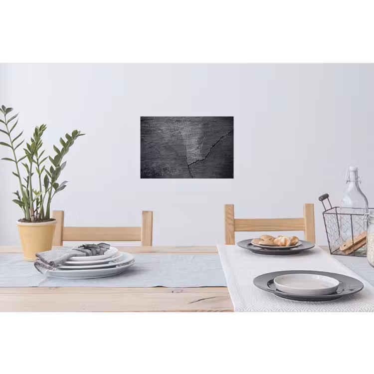 Beton - Zwart - Scheur Muursticker klein -eettafel