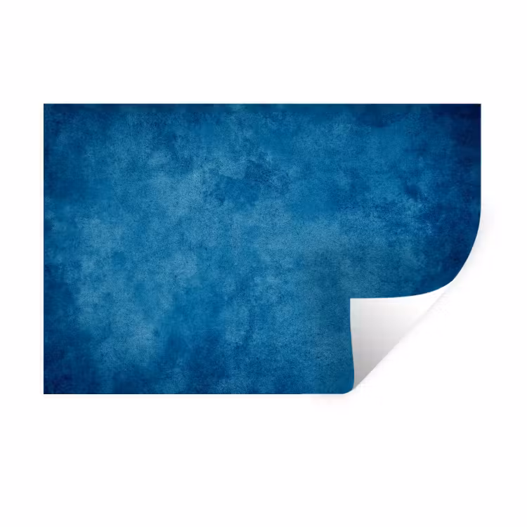 Beton - Blauw - Vintage - Structuur - Industrieel Muursticker klein -3d