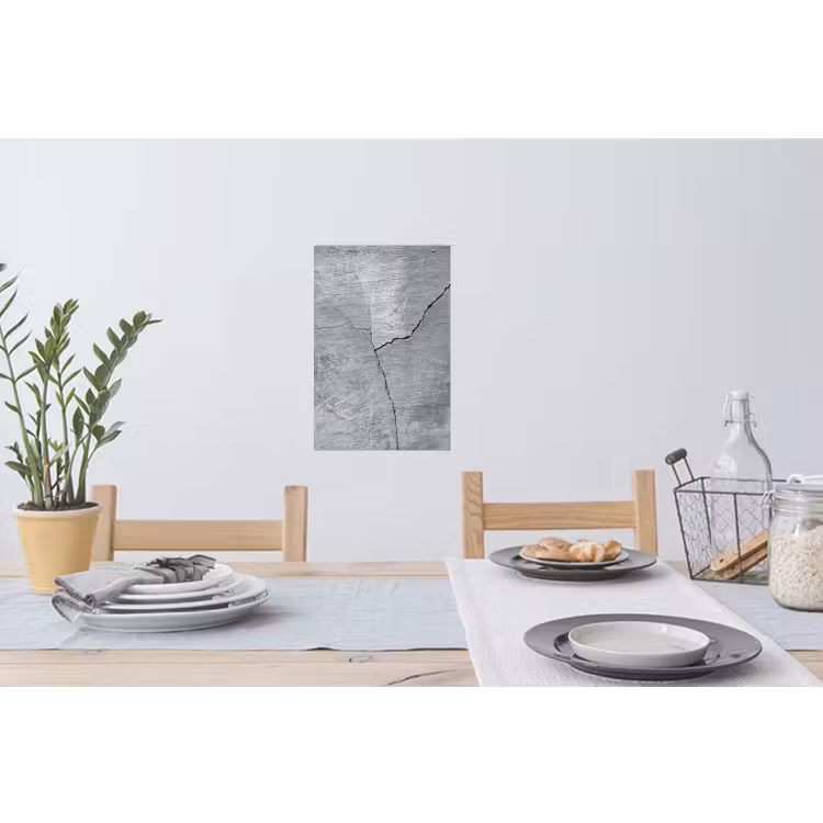 Beton - Grijs - Scheur Muursticker klein -eettafel
