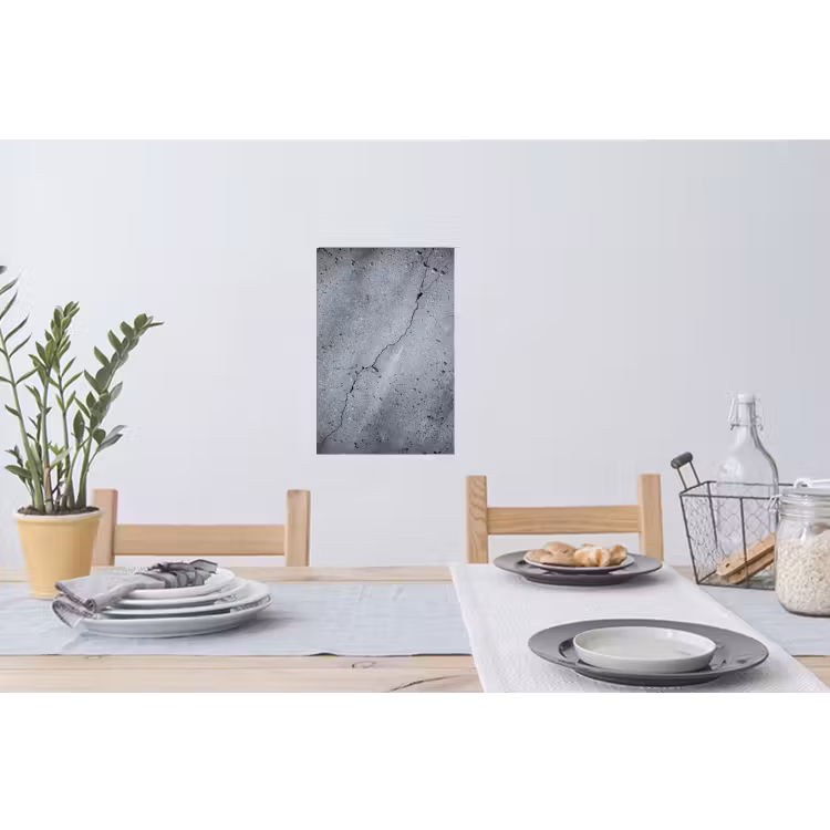 Beton - Grijs - Scheur Muursticker klein -eettafel