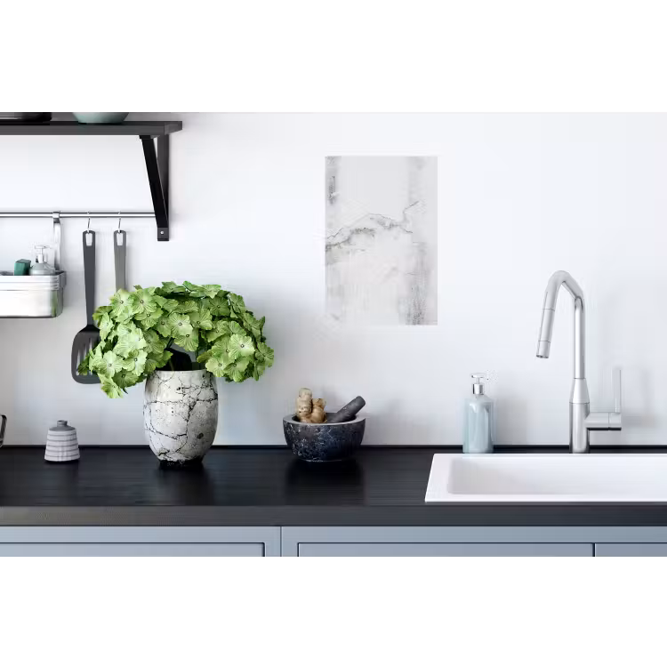 Beton - Grijs - Wit Muursticker klein -keuken