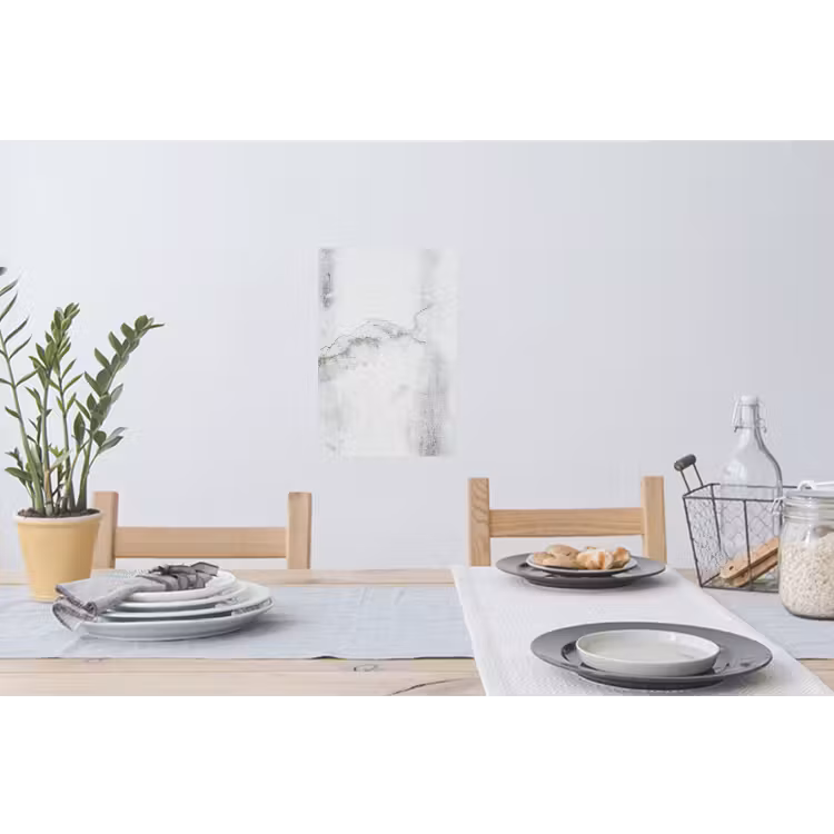 Beton - Grijs - Wit Muursticker klein -eettafel
