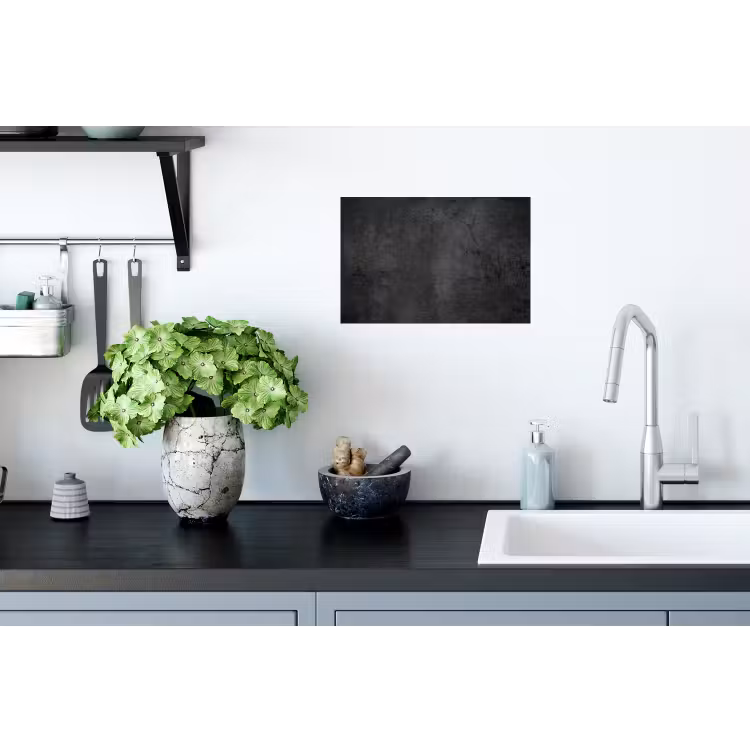 Beton - Robuust - Vintage - Rustiek - Grijs - Zwart Muursticker klein -keuken