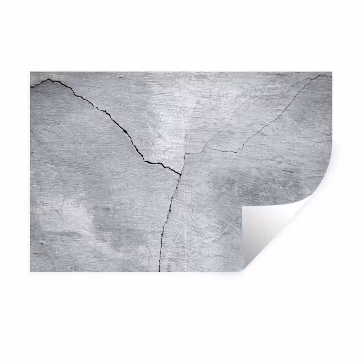 Beton - Scheur - Grijs Muursticker klein -3d