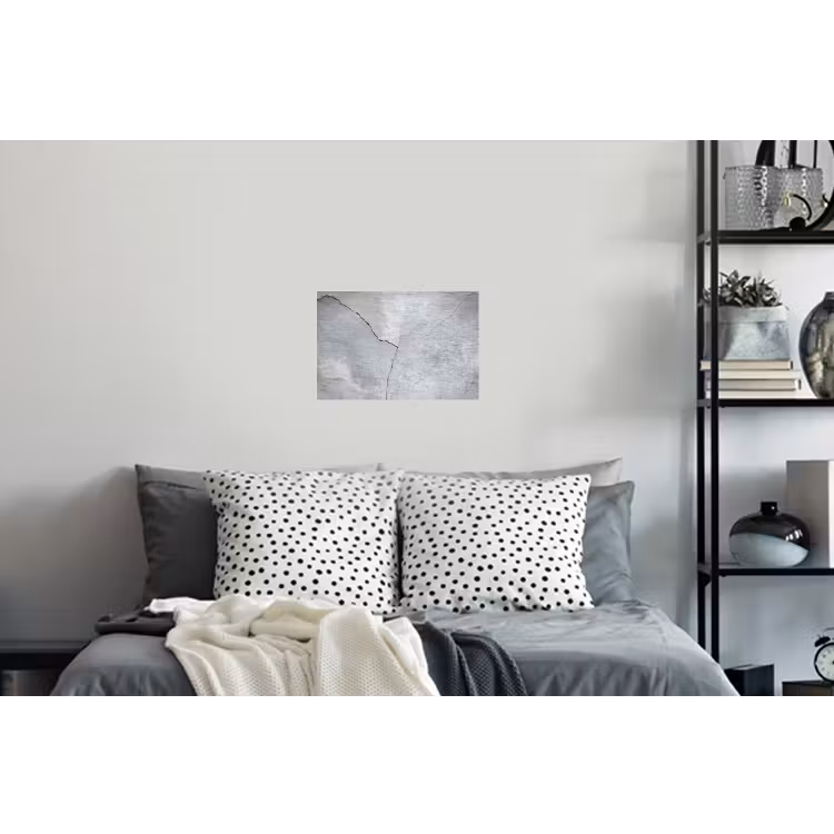 Beton - Scheur - Grijs Muursticker klein -slaapkamer