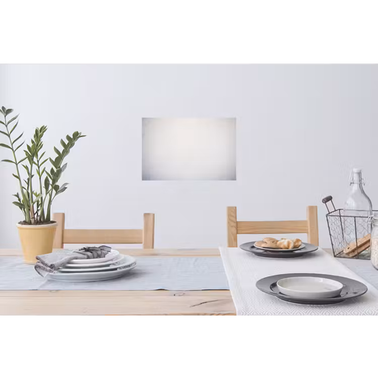 Beton - Wit - Modern Muursticker klein -eettafel