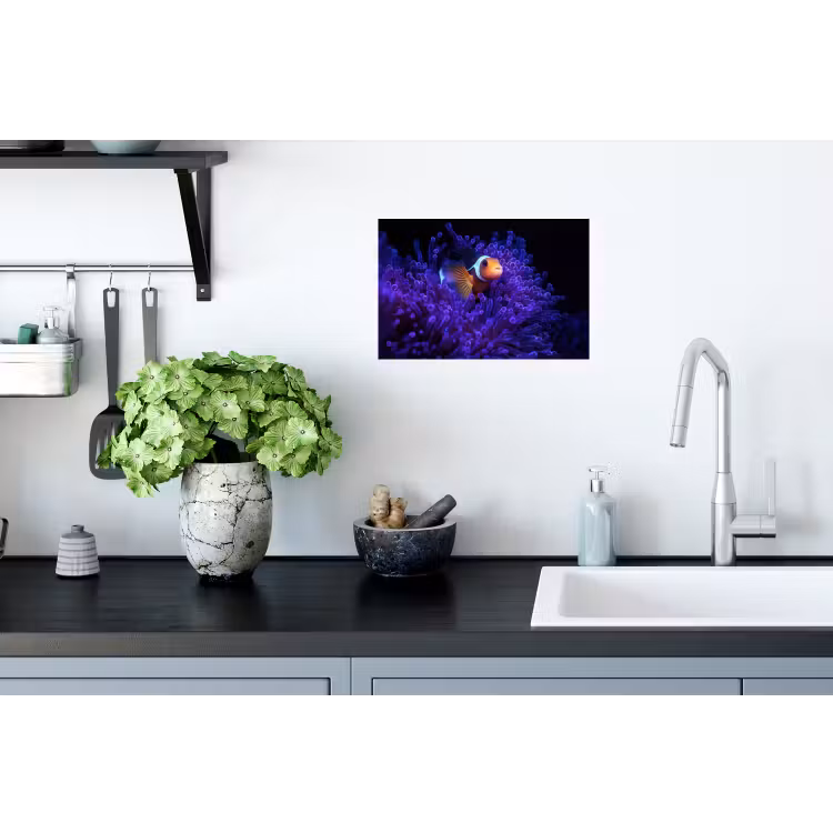 Koraal - Vis - Oranje - Zee Muursticker klein -keuken
