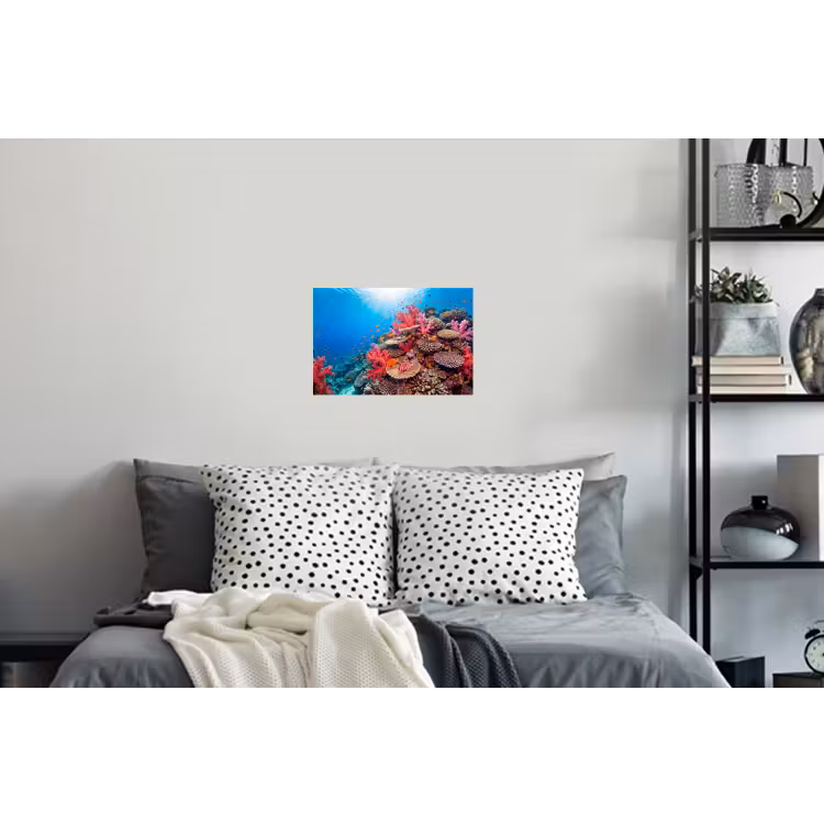 Koraalrif - Vissen - Onderwater - Tropisch - Rood Muursticker klein -slaapkamer