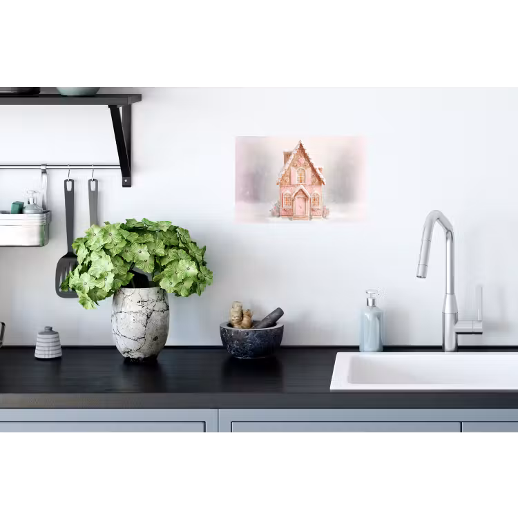 Huisje - Suiker - Pastel Muursticker klein -keuken
