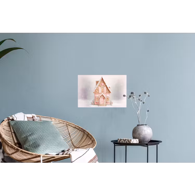 Huisje - Suiker - Pastel Muursticker klein -plant