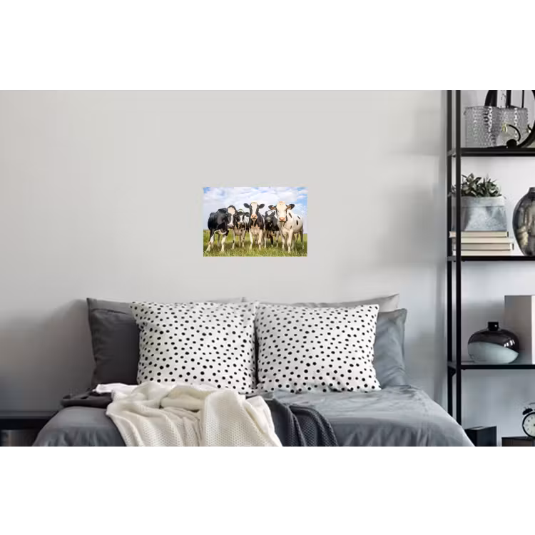 Koeien - Weiland - Dieren - Natuur - Gras Muursticker klein -slaapkamer