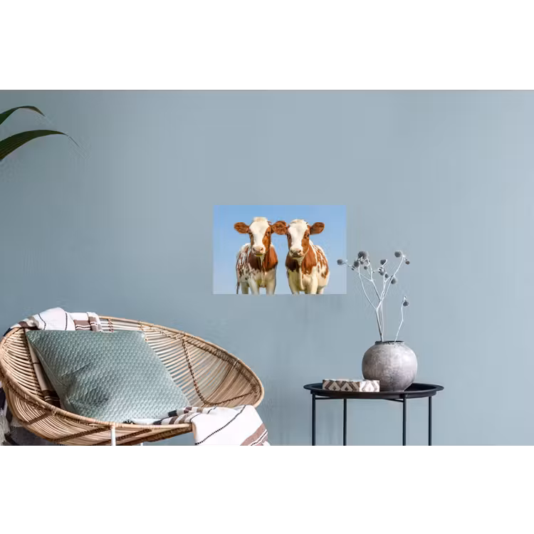 Koeien - Lucht - Dieren - Boerderij - Portret Muursticker klein -plant