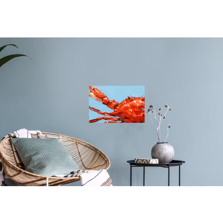 Krab - Zee - Dieren - Abstract - Rood Muursticker klein -plant