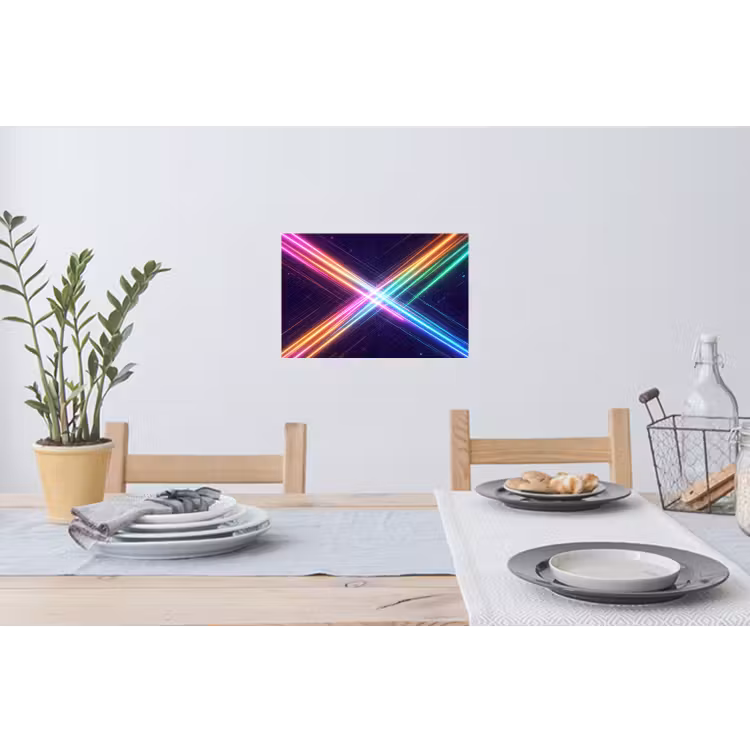 Kruisen - Lasterstralen - Neon Muursticker klein -eettafel