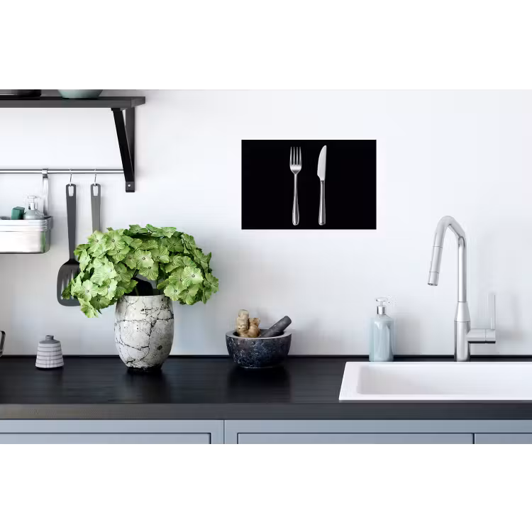 Bestek - Klassiek - Elegant Muursticker klein -keuken
