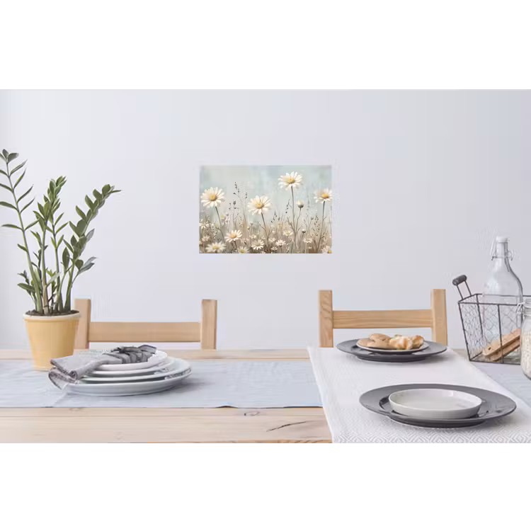 Madelief - Illustratie - Wit Muursticker klein -eettafel
