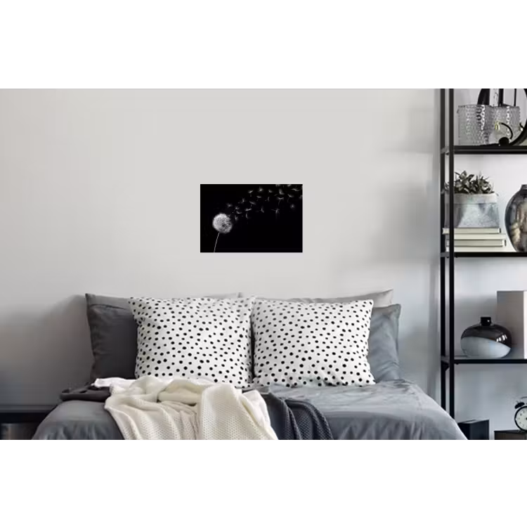 Paardenbloem - Zwart - Natuur Muursticker klein -slaapkamer