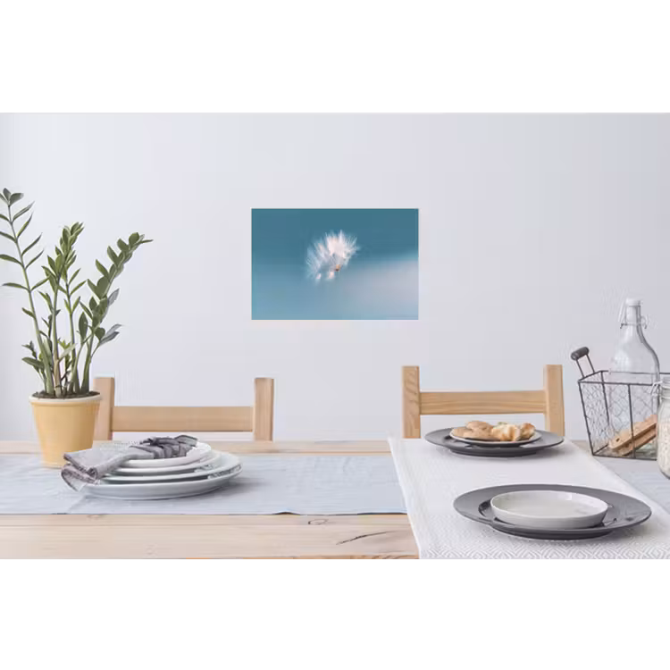 Paardenbloempluisje - Blauw - Lucht Muursticker klein -eettafel