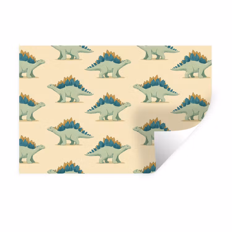 Dino - Patroon - Groen Muursticker klein 286 -3d