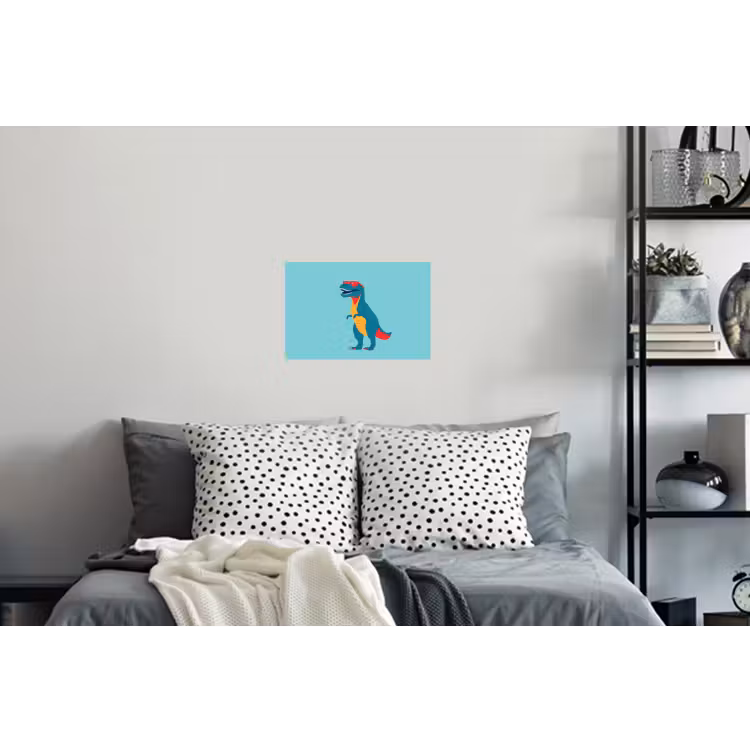 Dinosaurus - Blauw - Zonnebril Muursticker klein -slaapkamer