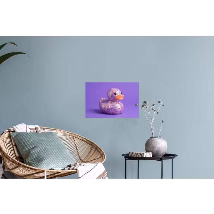 Disco - Eend - Paars Muursticker klein -plant