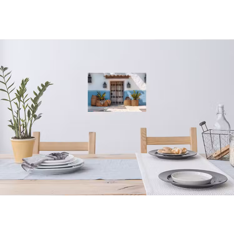 Deur - Manden - Planten Muursticker klein -eettafel