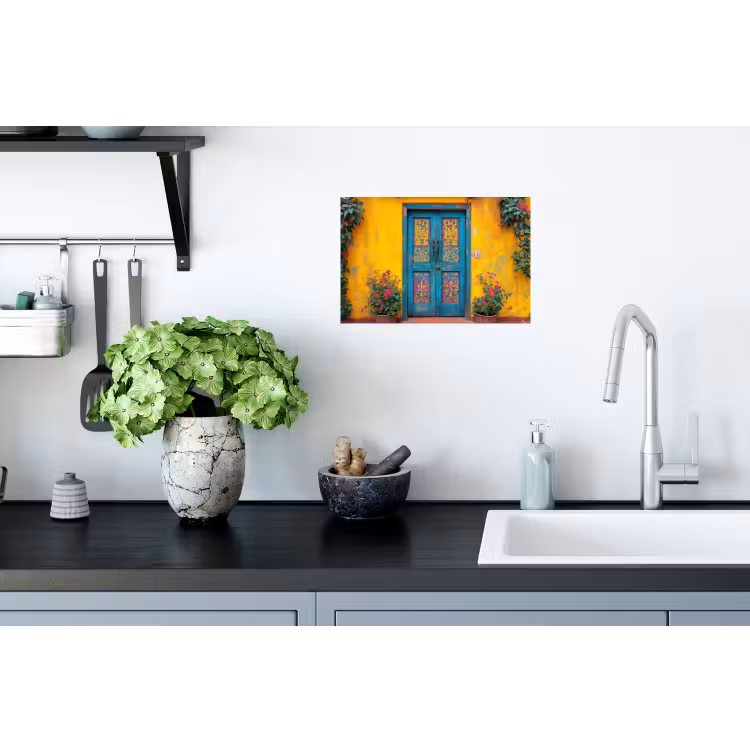 Deuren - Kleurrijk - Planten Muursticker klein -keuken