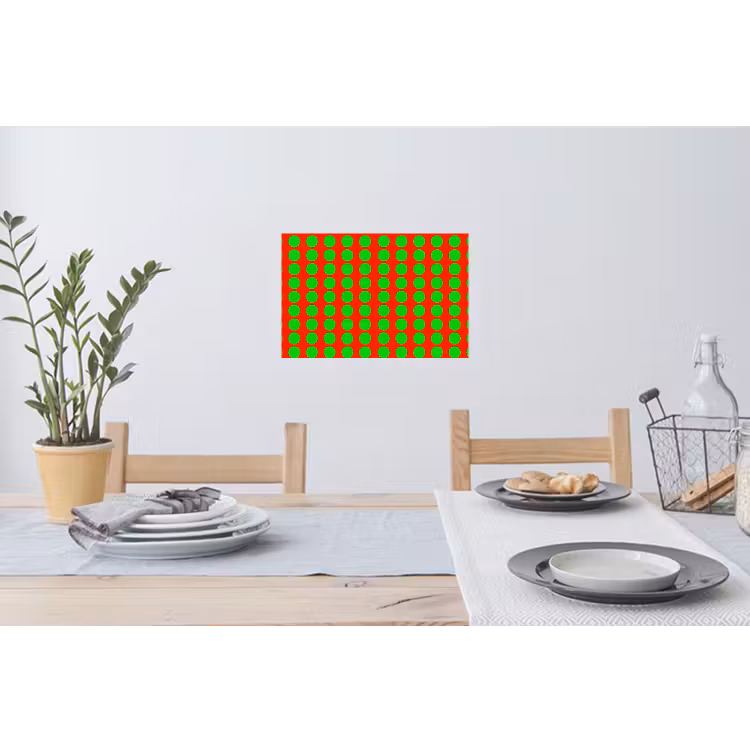 Stippen - Patroon - Groen Muursticker klein 286 -eettafel