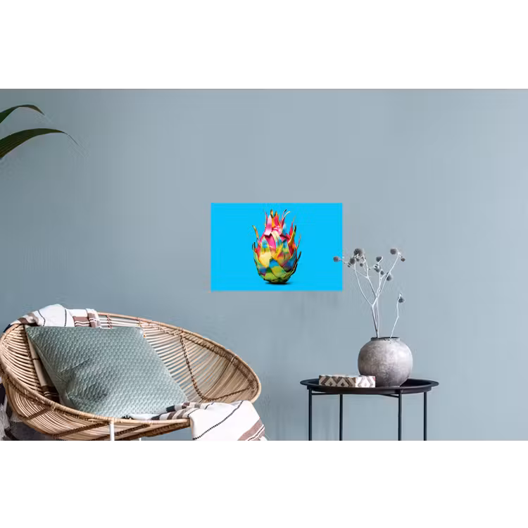 Drakenfruit - Blauw - Levendig Muursticker klein -plant