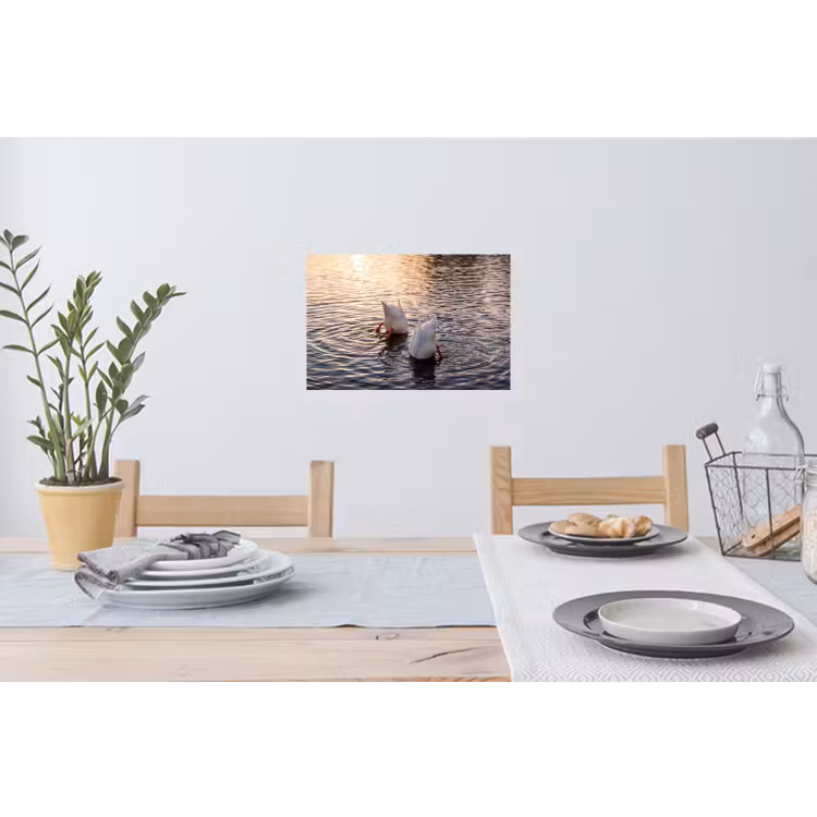 Eenden - Water - Natuur Muursticker klein -eettafel
