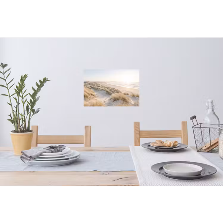 Duinen - Strand - Beige Muursticker klein -eettafel