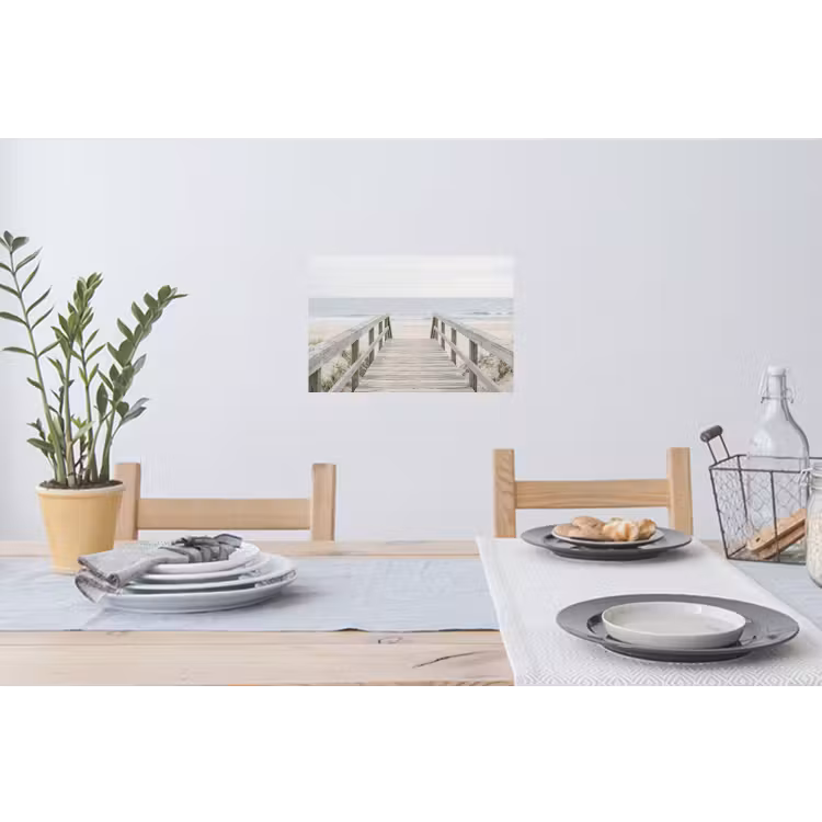 Duinen - Vlonder - Oceaan Muursticker klein -eettafel