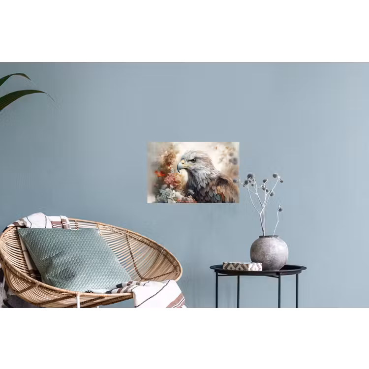 Arend - Adelaar - Vogel - Bloemen - Natuur Muursticker klein -plant